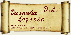 Dušanka Lazetić vizit kartica
